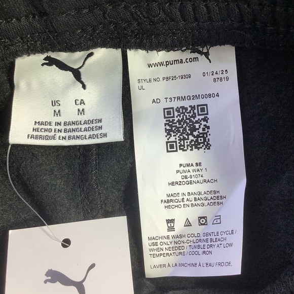 Puma Kids Black Pullover Hoodie & Track Pants Set Loungewear‎ Size M NWT - Picture 15 of 16